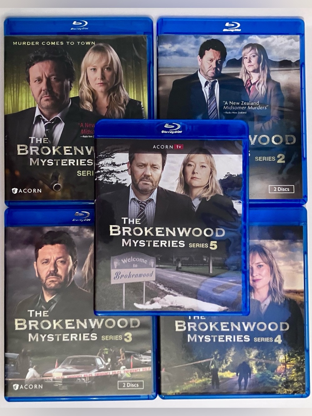 THE BROKENWOOD MYSTERIES Series 1-5 BLU-RAY / 20 Discs, EXCELLENT Used Condition
